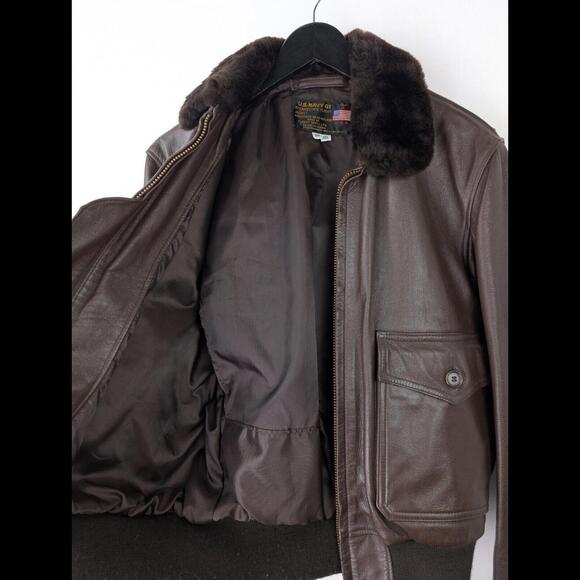 [SOLD] GIBSON & BARNES x US NAVY Men's Sz US 38R G-1 Intermediate Flight Jacket - Picture 14 of 14